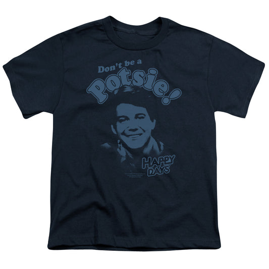 Happy Days - Dont Be A Potsy - Short Sleeve Youth 18/1 - Navy T-shirt