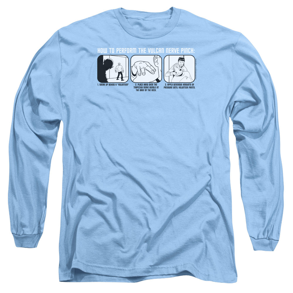 St:original - Vulcan Nerve Pinch - Long Sleeve Adult 18/1 - Carolina Blue T-shirt