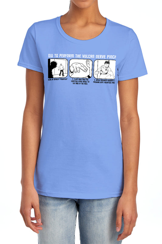 St:original - Vulcan Nerve Pinch - Short Sleeve Womens Tee - Carolina Blue T-shirt
