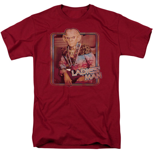 Star Trek - Ladies Man - Short Sleeve Adult 18/1 - Cardinal T-shirt