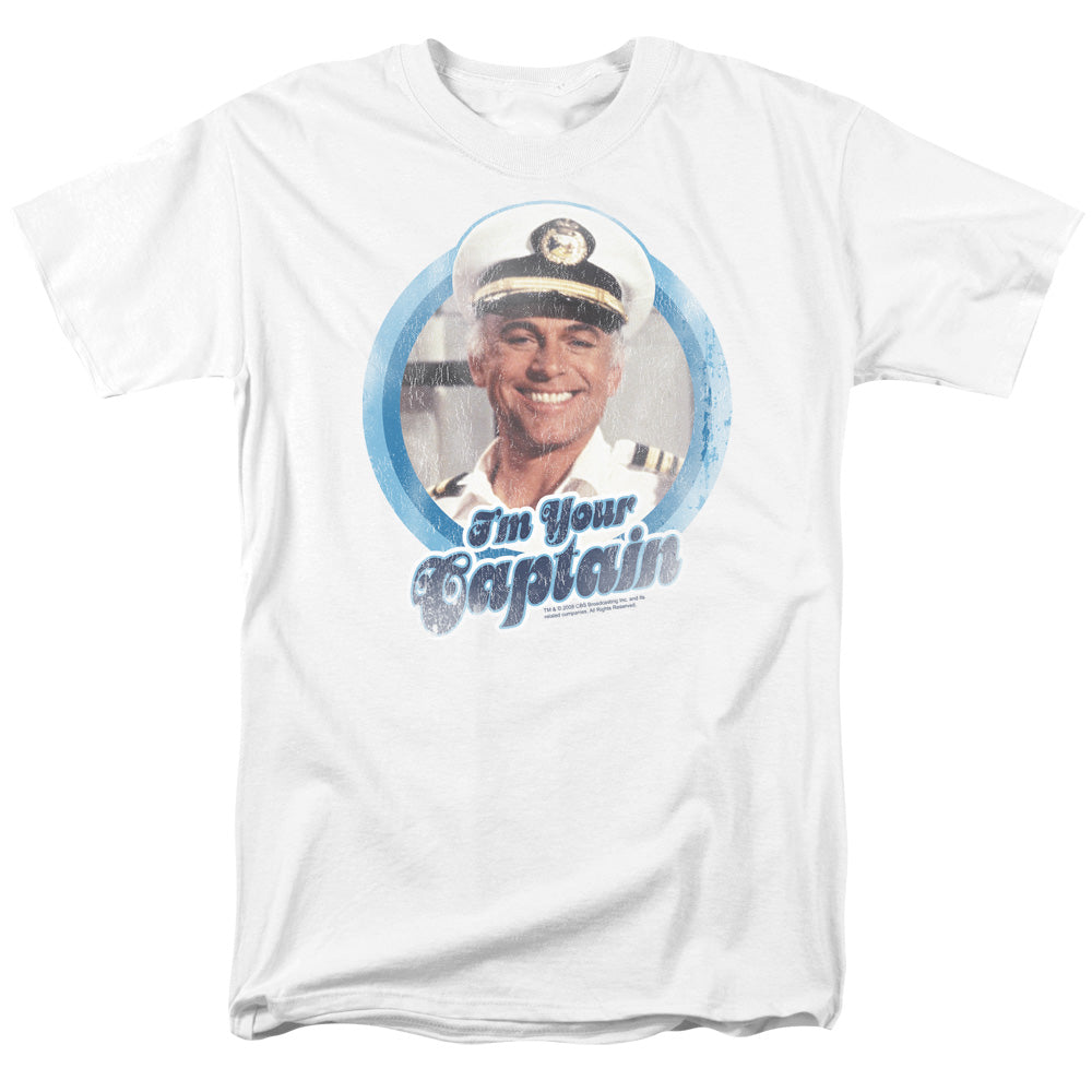Love Boat - Im Your Captain - Short Sleeve Adult 18/1 - White T-shirt