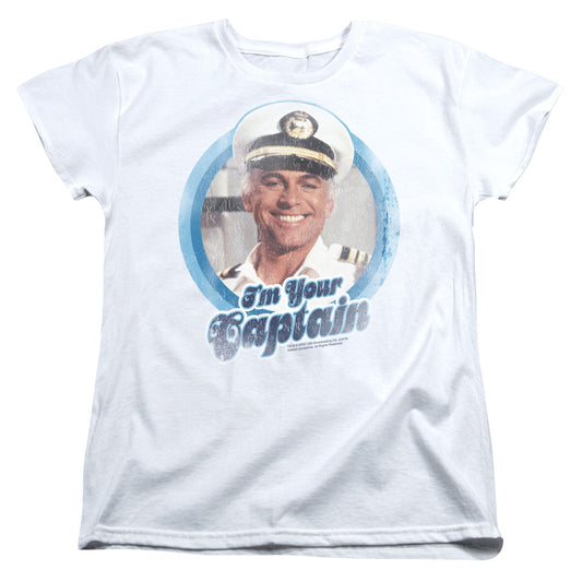 LOVE BOAT IM YOUR CAPTAIN - S/S WOMENS TEE - WHITE T-Shirt