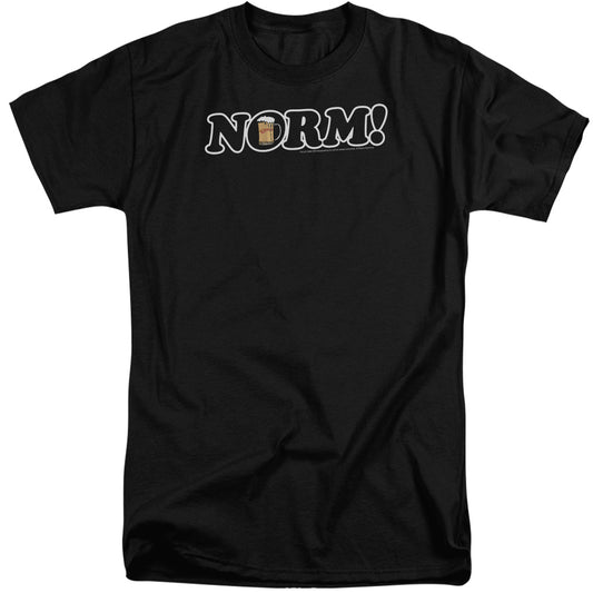 Cheers - Norm! - Short Sleeve Adult Tall - Black T-shirt