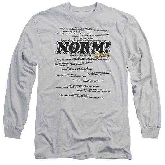 Cheers - Normisms - Long Sleeve Adult 18/1 - Silver T-shirt