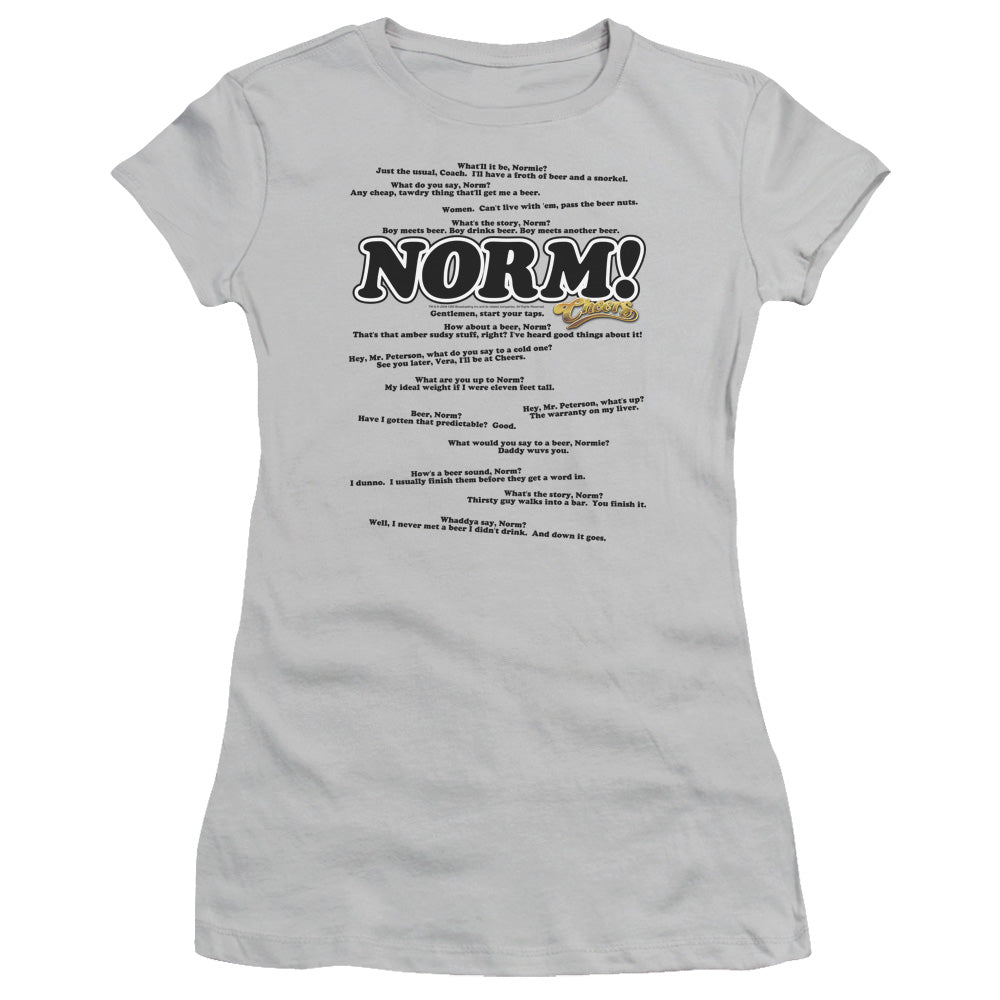 Cheers - Normisms - Short Sleeve Junior Sheer - Silver T-shirt
