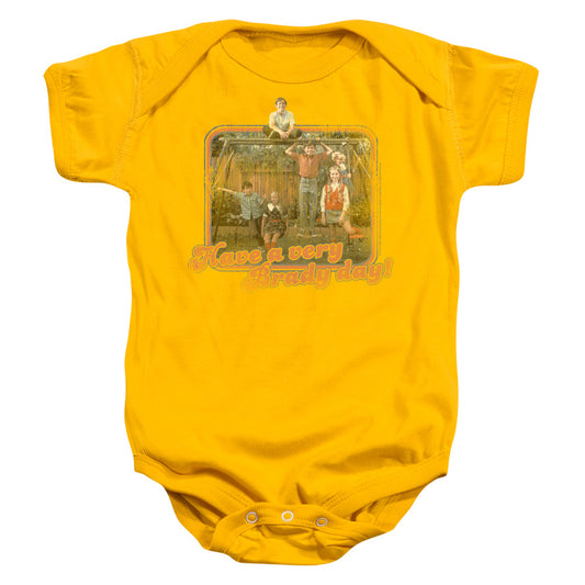 Brady Bunch - Have A Very Brady Day! - Infant Snapsuit - Gold