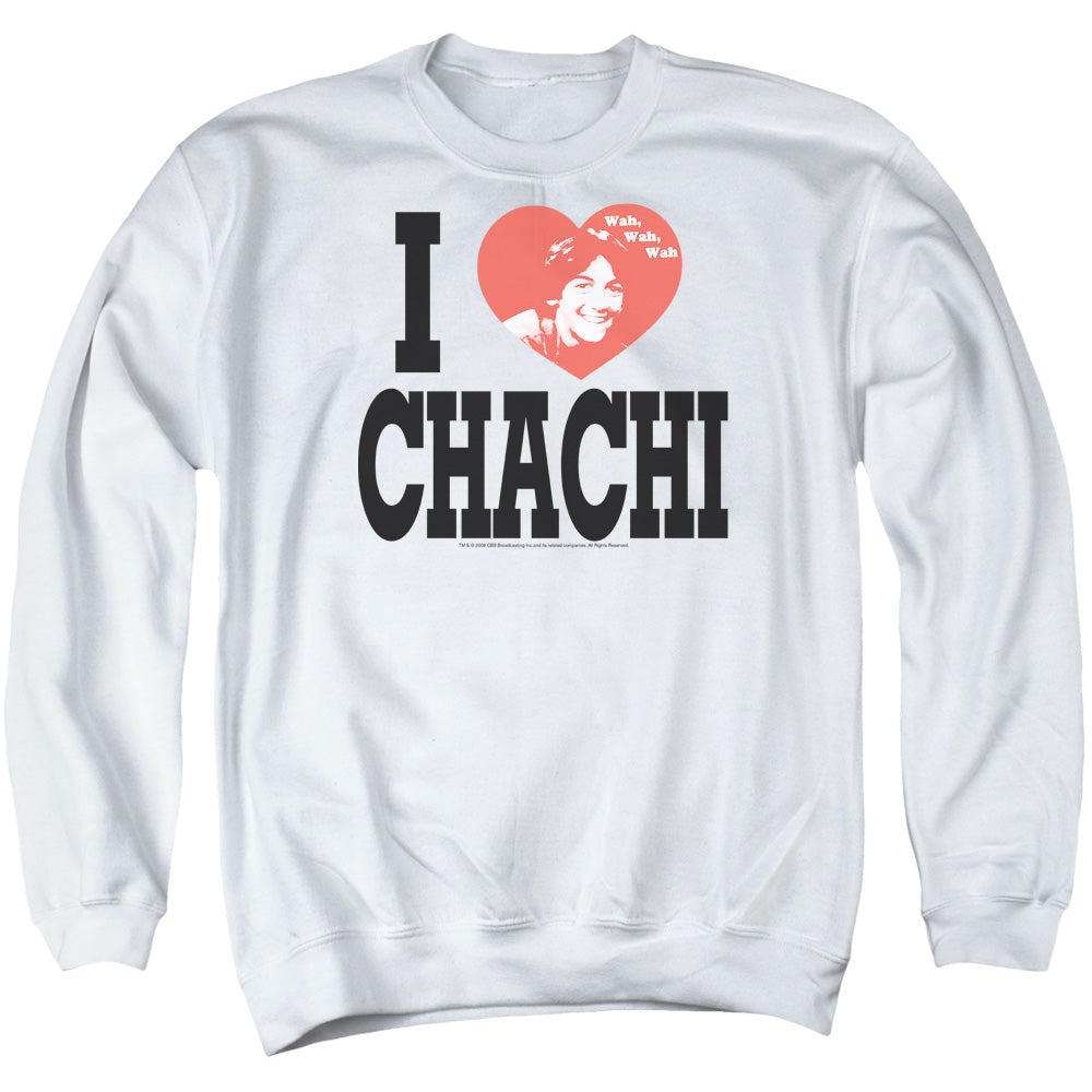 Happy Days - I Heart Chachi - Adult Crewneck Sweatshirt - White