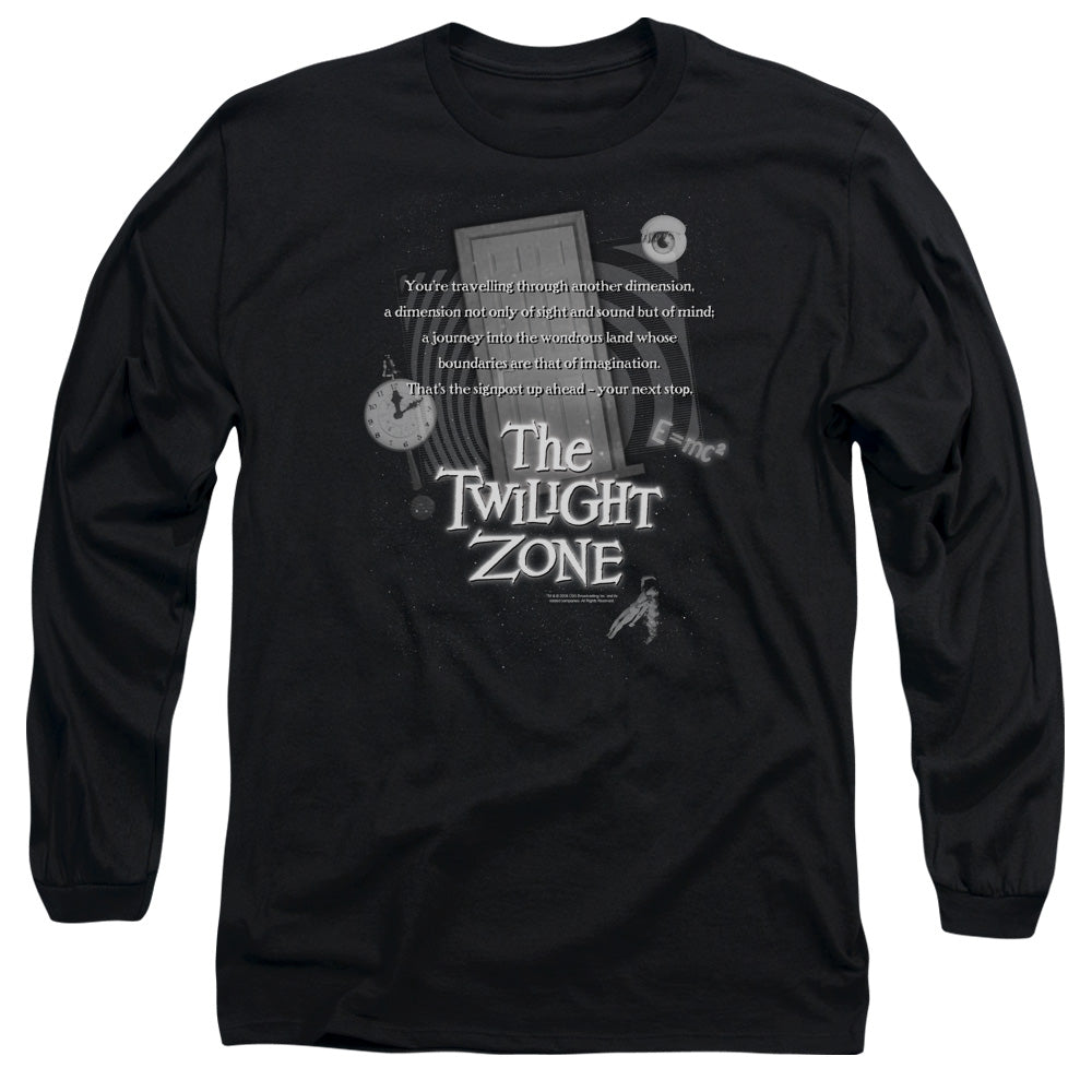 Twilight Zone - Monologue - Long Sleeve Adult 18/1 - Black T-shirt