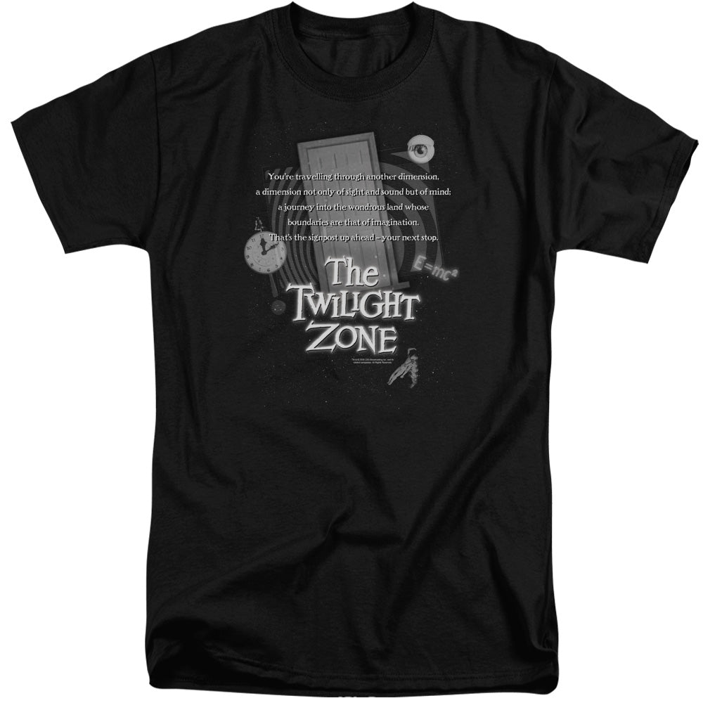 Twilight Zone - Monologue - Short Sleeve Adult Tall - Black T-shirt