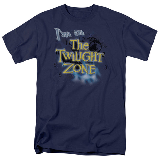 Twilight Zone - Im In The Twilight Zone - Short Sleeve Adult 18/1 - Navy T-shirt