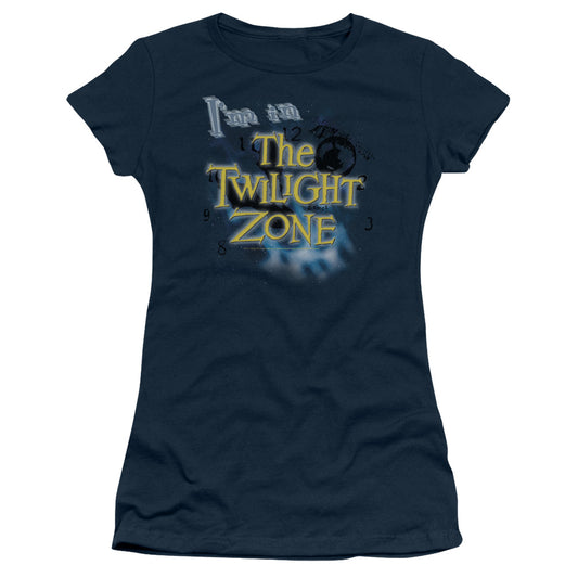 Twilight Zone - Im In The Twilight Zone - Short Sleeve Junior Sheer - Navy T-shirt