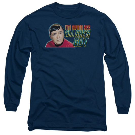 Star Trek - All Shes Got - Long Sleeve Adult 18/1 - Navy T-shirt
