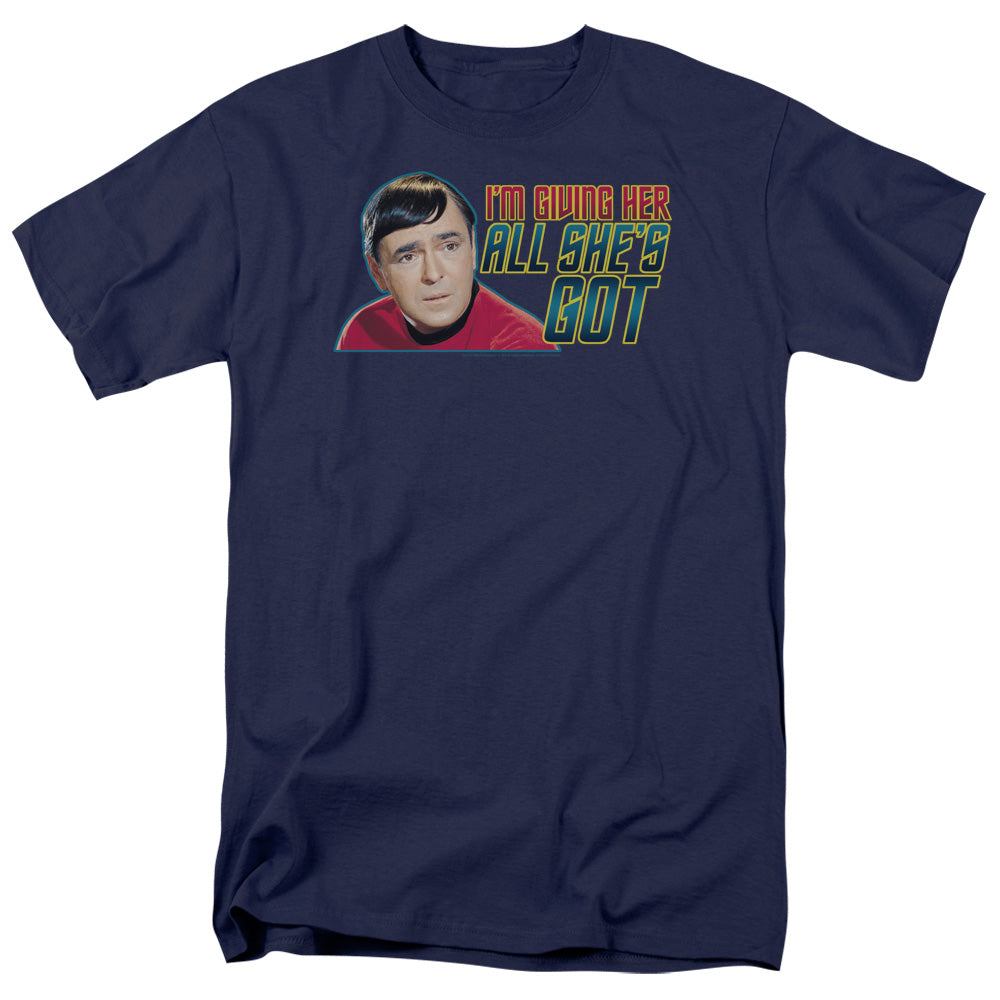 Star Trek - All Shes Got - Short Sleeve Adult 18/1 - Navy T-shirt