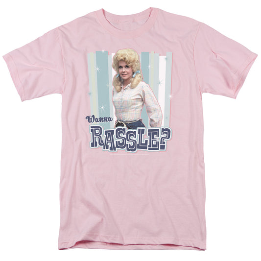 Beverly Hillbillies - Wanna Rassle - Short Sleeve Adult 18/1 - Pink T-shirt