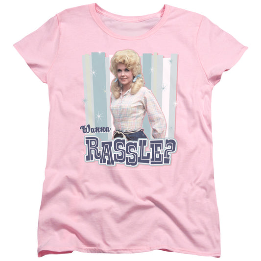 Beverly Hillbillies - Wanna Rassle - Short Sleeve Womens Tee - Pink T-shirt