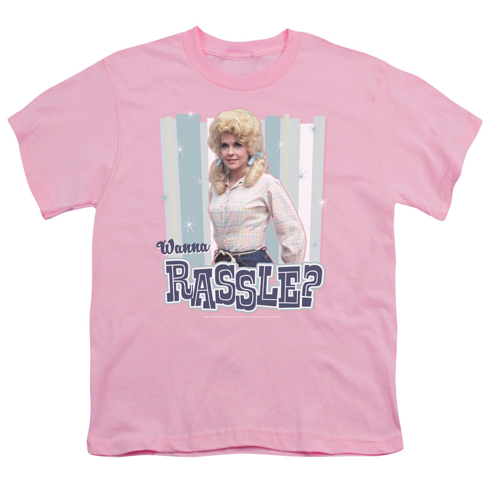 Beverly Hillbillies - Wanna Rassle - Short Sleeve Youth 18/1 - Pink T-shirt