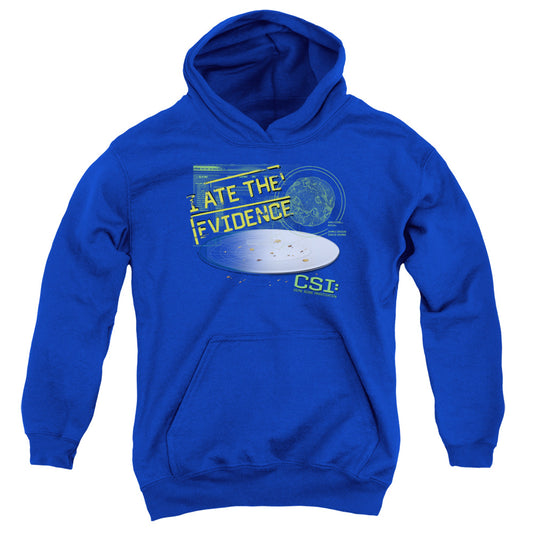 Csi I Ate The Evidence-youth Pull-over Hoodie - Royal