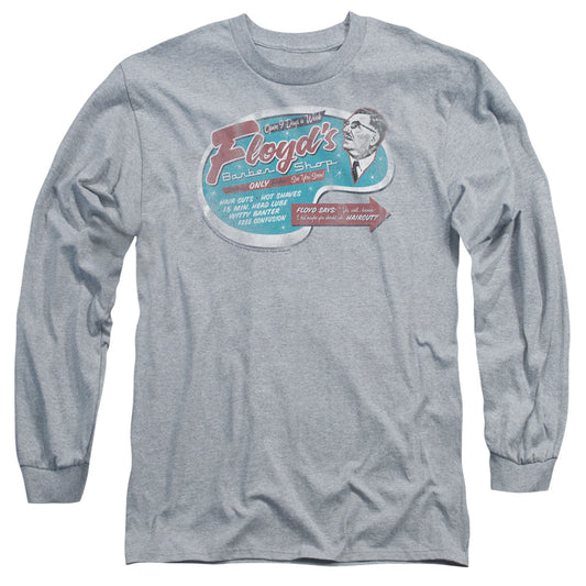 Mayberry - Floyds Barber Shop - Long Sleeve Adult 18/1 - Athletic Heather T-shirt