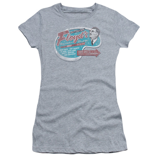 Mayberry - Floyds Barber Shop - Short Sleeve Junior Sheer - Athletic Heather T-shirt