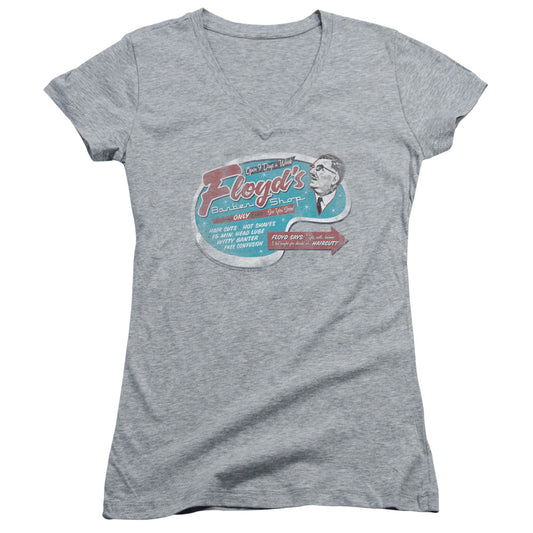 Mayberry - Floyds Barber Shop - Junior V-neck - Athletic Heather