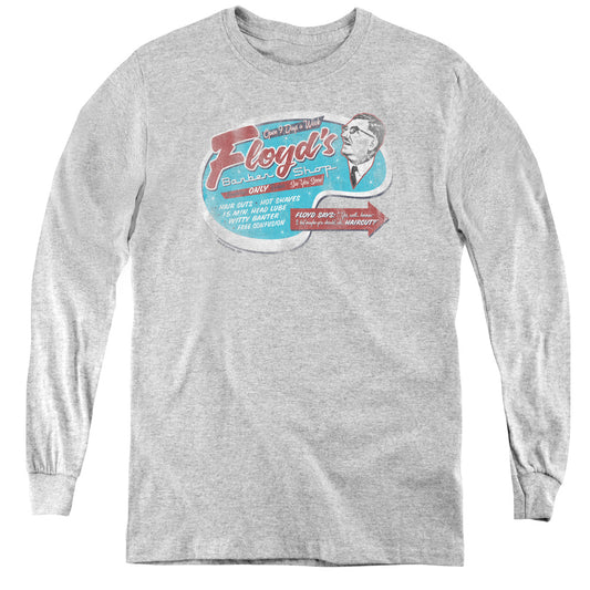 Mayberry - Floyds Barber Shop - Youth Long Sleeve Tee - Athletic Heather