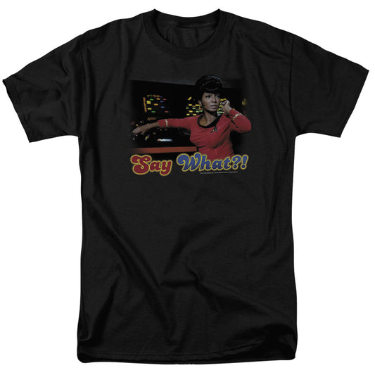 Star Trek - Say What - Short Sleeve Adult 18/1 - Black T-shirt