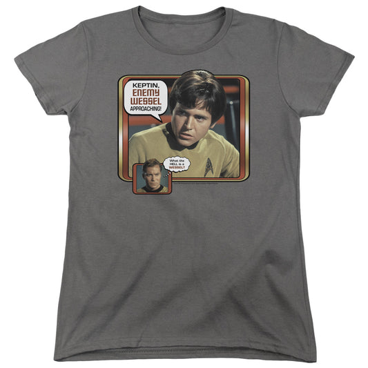 Star Trek - Enemy Wessel - Short Sleeve Womens Tee - Charcoal T-shirt