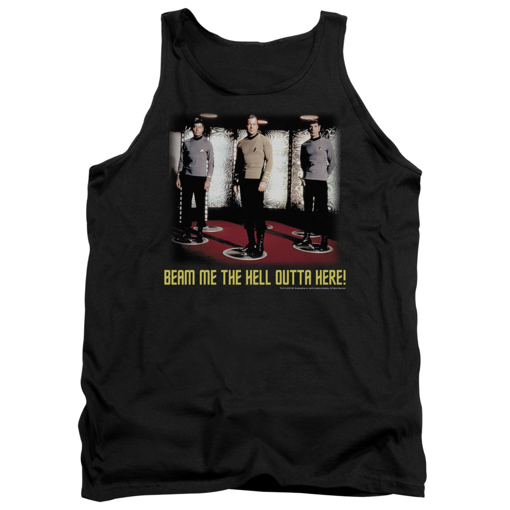 Star Trek - Beam Me Out - Adult Tank - Black