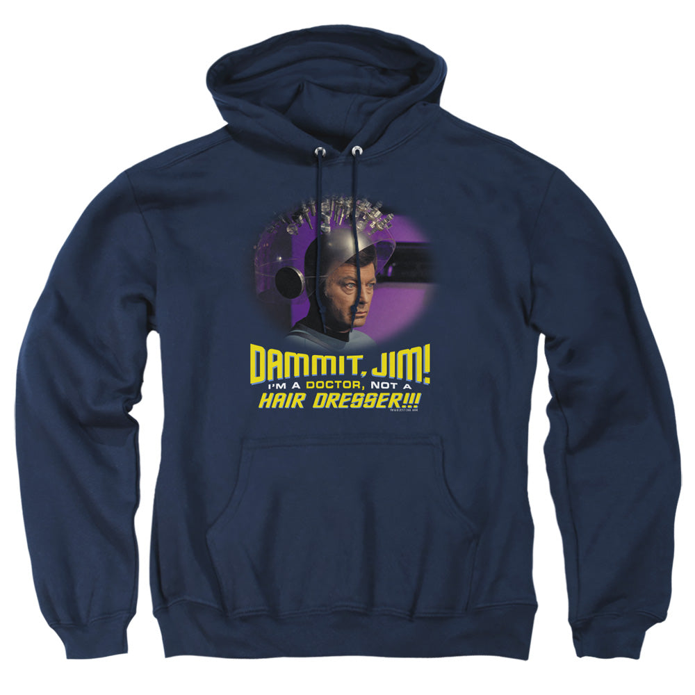 Star Trek - Not A Hair Dresser - Adult Pull-over Hoodie - Navy