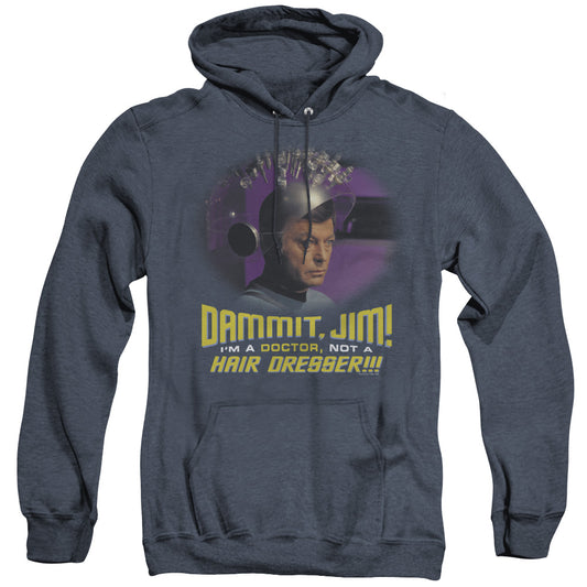 Star Trek - Not A Hair Dresser - Adult Heather Hoodie - Navy