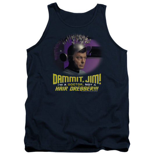 Star Trek - Not A Hair Dresser - Adult Tank - Navy