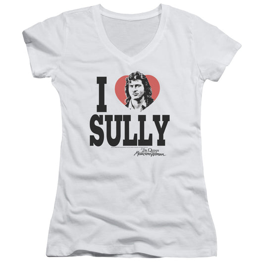 Dr.quinn - I Heart Sully - Junior V-neck - White