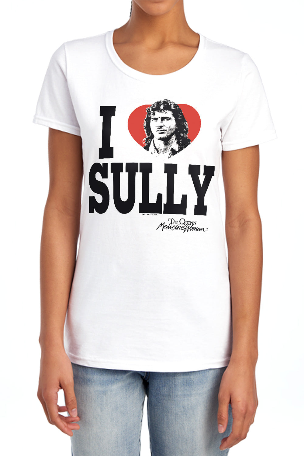 Dr.quinn - I Heart Sully - Short Sleeve Womens Tee - White T-shirt