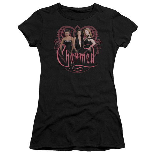 Charmed - Charmed Girls - Short Sleeve Junior Sheer - Black T-shirt