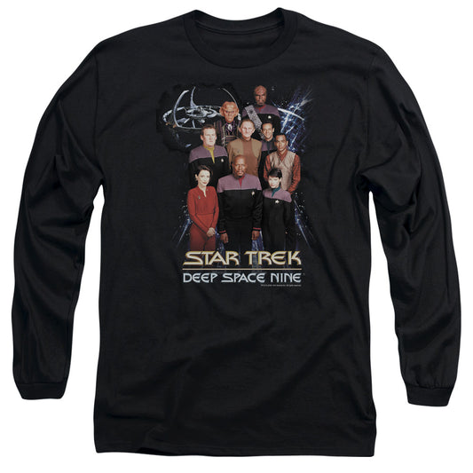 Star Trek - Ds9 Crew - Long Sleeve Adult 18/1 - Black T-shirt