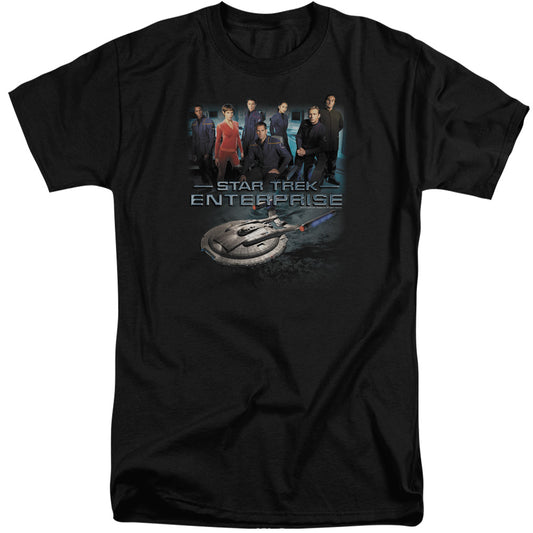 Star Trek - Enterprise Crew - Short Sleeve Adult Tall - Black T-shirt