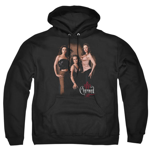 Charmed - Three Hot Witches - Adult Pull-over Hoodie - Black