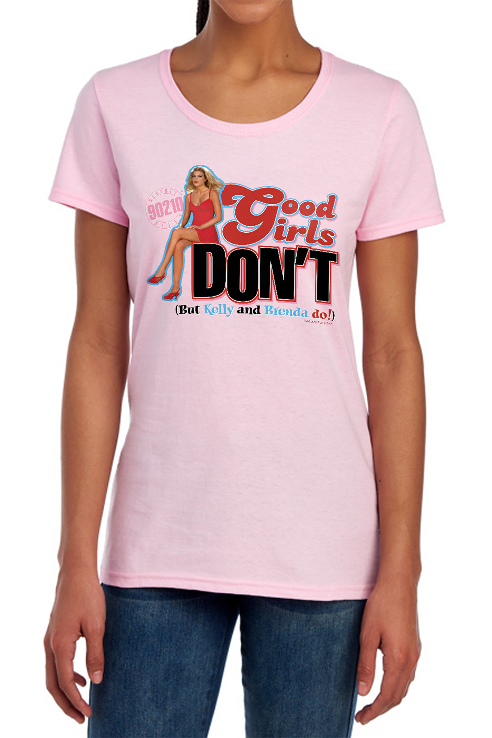 90210 - Good Girls Dont - Short Sleeve Womens Tee - Pink T-shirt