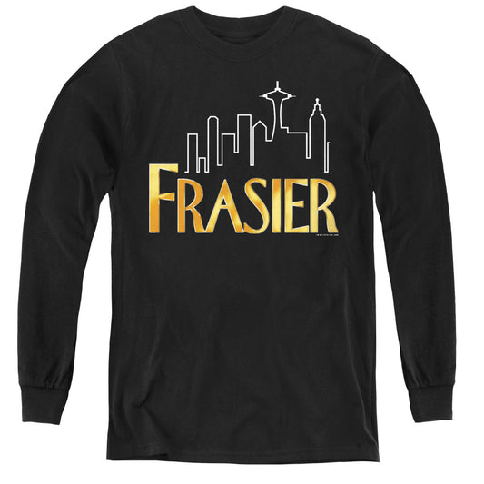 Frasier - Frasier Logo - Youth Long Sleeve Tee - Black