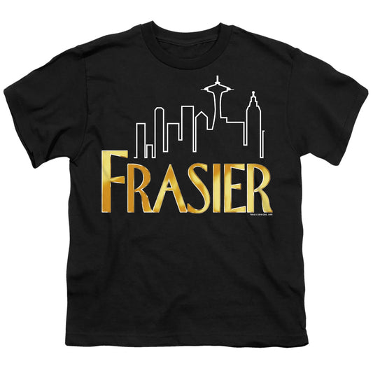 Frasier - Frasier Logo - Short Sleeve Youth 18/1 - Black T-shirt