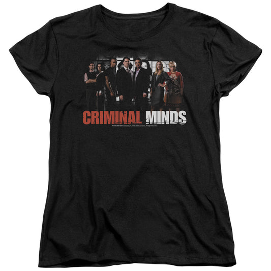 Criminal Minds - The Brain Trust - Short Sleeve Womens Tee - Black T-shirt