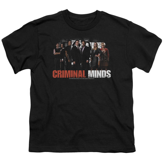 Criminal Minds - The Brain Trust - Short Sleeve Youth 18/1 - Black T-shirt