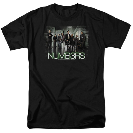 Numb3rs - Numbers Cast - Short Sleeve Adult 18/1 - Black T-shirt