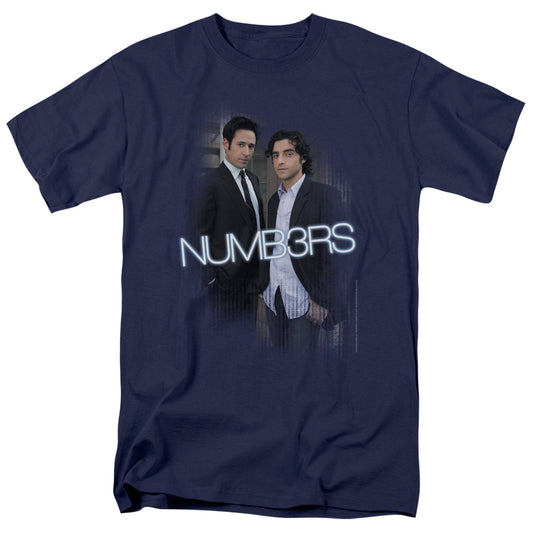 Numb3rs - Don & Charlie - Short Sleeve Adult 18/1 - Navy T-shirt