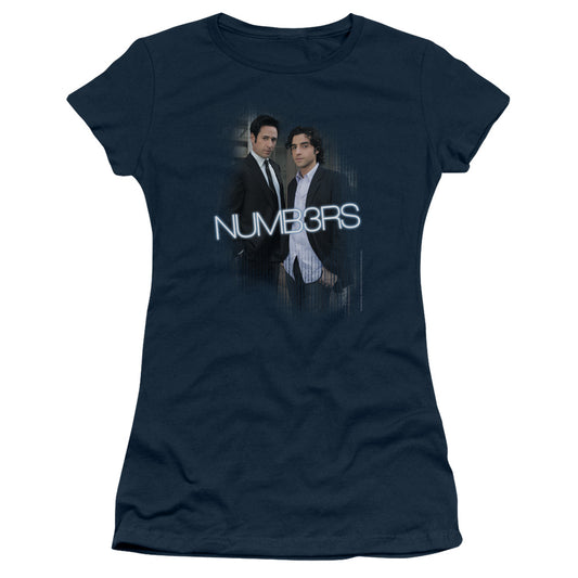 Numb3rs - Don & Charlie - Short Sleeve Junior Sheer - Navy T-shirt