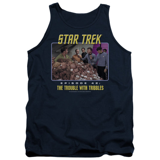 St:original - The Trouble With Tribbles - Adult Tank - Navy