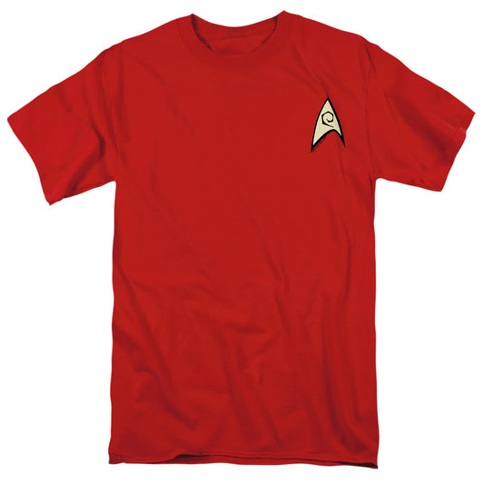 Star Trek - Engineering Uniform - Short Sleeve Adult 18/1 - Red T-shirt