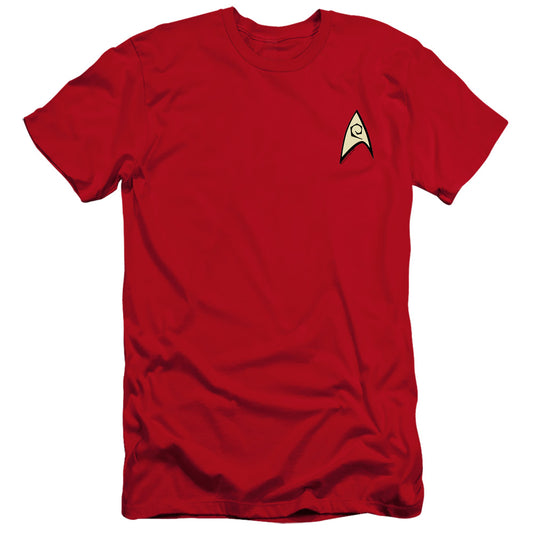 Star Trek - Engineering Uniform-premuim Canvas Adult Slim Fit 30/1 - Red
