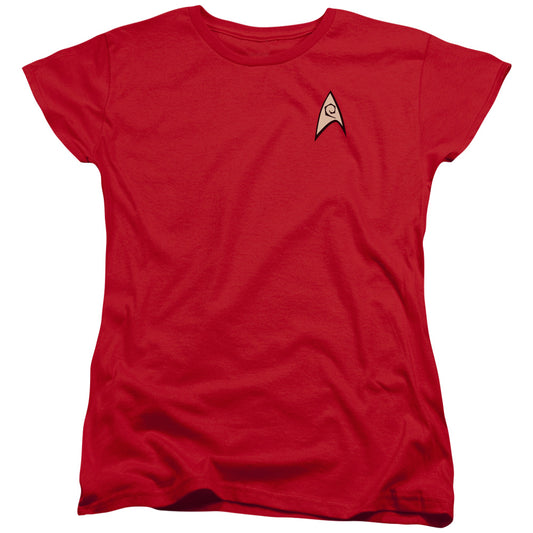 Star Trek - Engineering Uniform - Short Sleeve Womens Tee - Red T-shirt