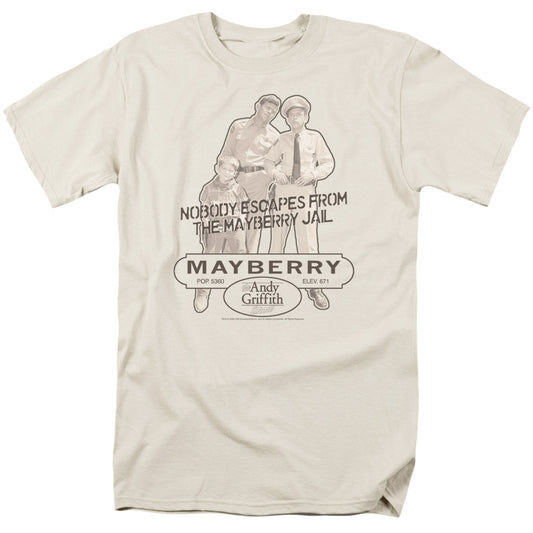 Andy Griffith - Mayberry Jail - Short Sleeve Adult 18/1 - Cream T-shirt